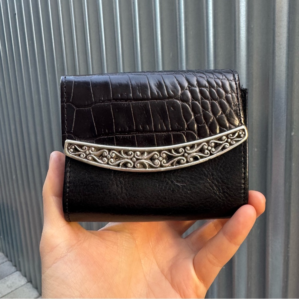 Brighton Black Leather Mini Belt Pouch